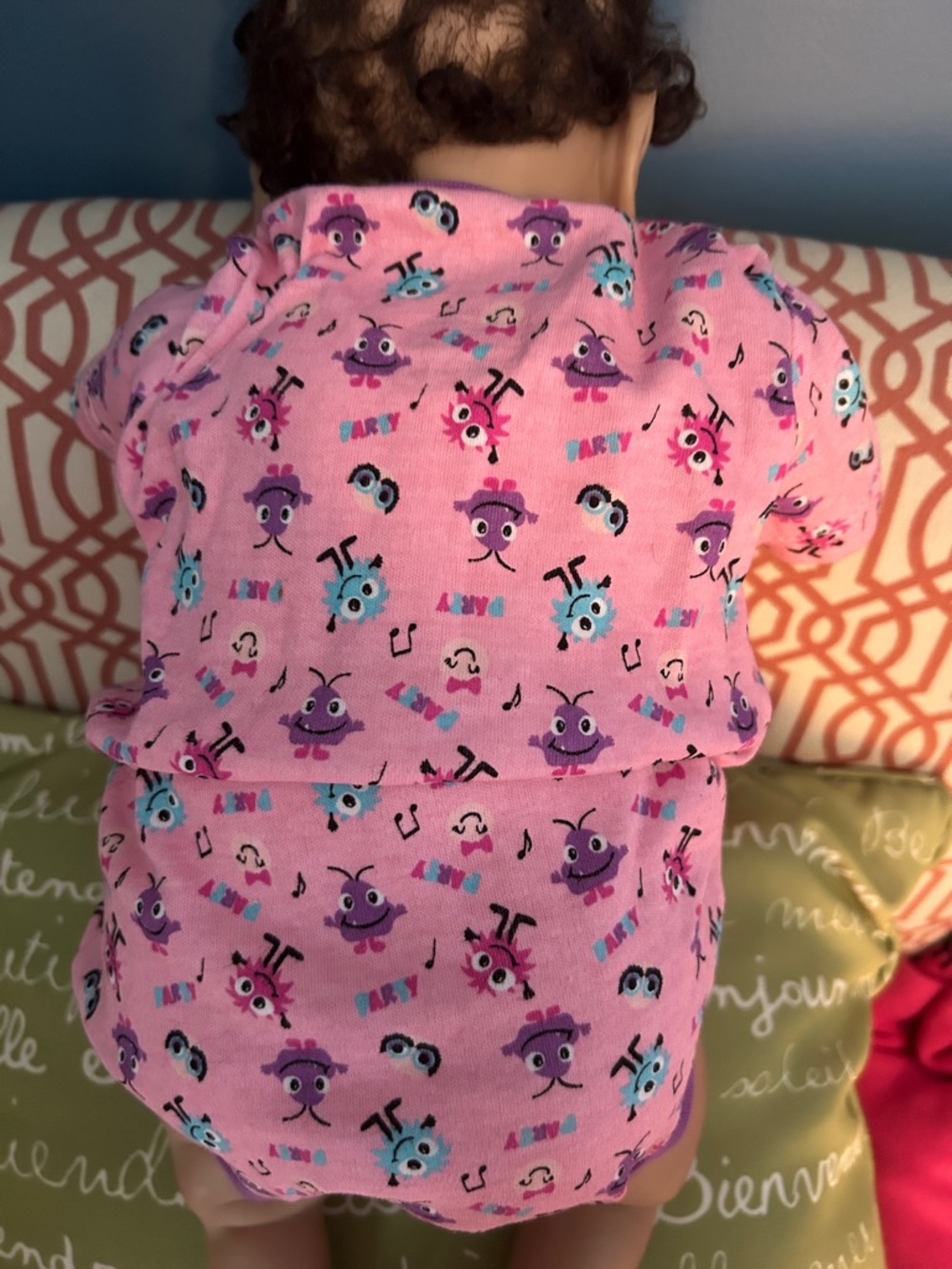 Baby Doll with Patterned Onesie - Picture 15 of 16